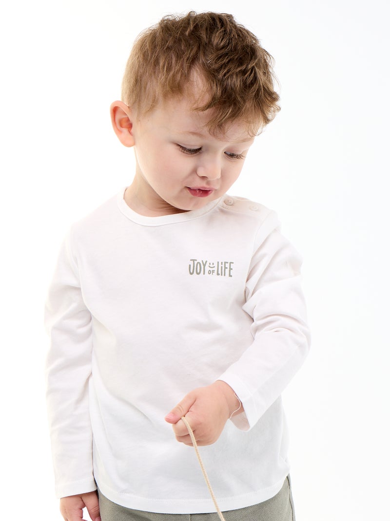 Set sweatshirt + sporttraining + T-shirt - 3-delig Kaki - Kiabi