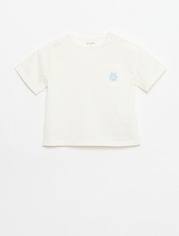 Set T-shirt + geribd fietsbroekje - 2-delig