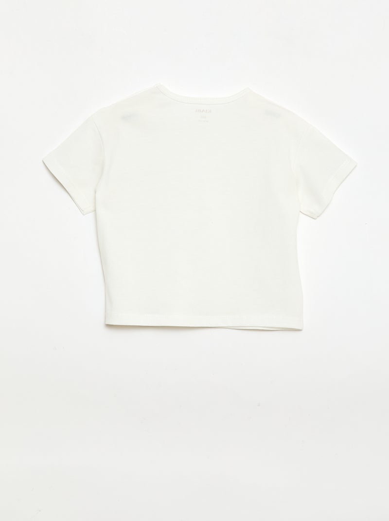 Set T-shirt + geribd fietsbroekje - 2-delig Wit - Kiabi