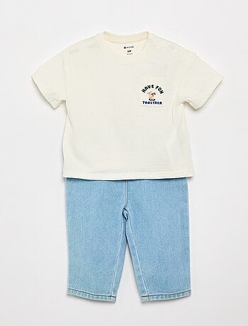Set T-shirt + jeansbroek - 2-delig