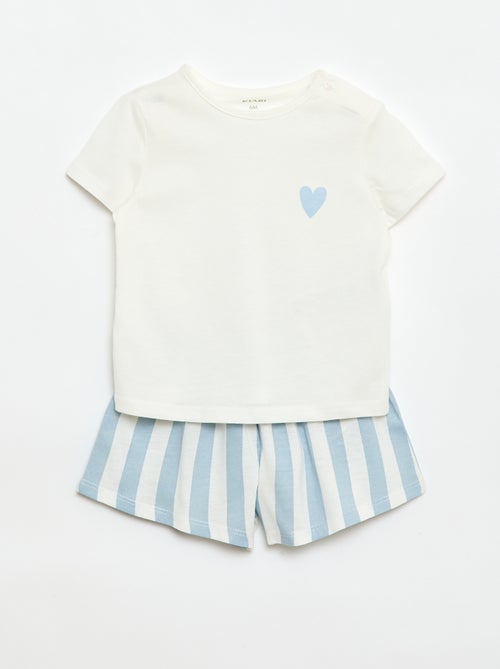 Set T-shirt + short met all-over print - Kiabi