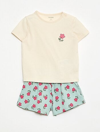 Set T-shirt + short met all-over print