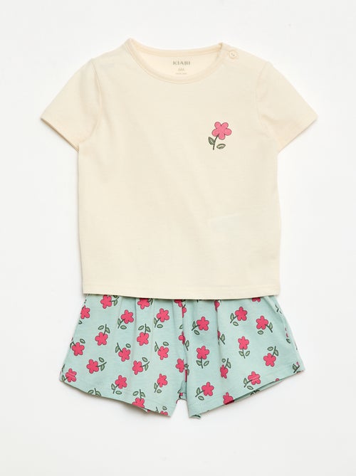 Set T-shirt + short met all-over print - Kiabi