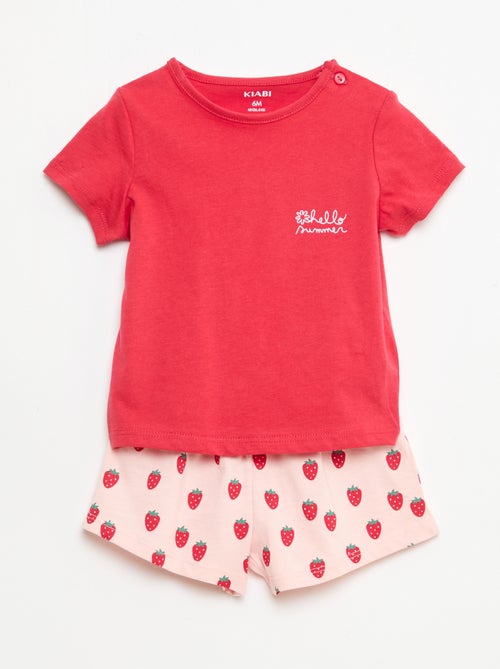 Set T-shirt + short met all-over print - Kiabi Set T-shirt + short met all-over print - Kiabi