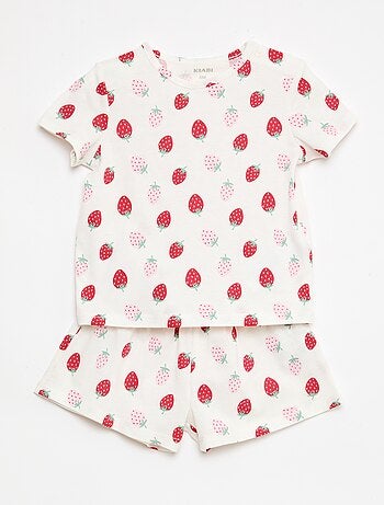 Set T-shirt + short met all-over print