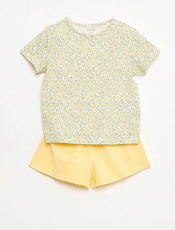 Set T-shirt + short met all-over print