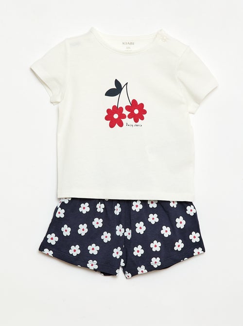 Set T-shirt + short met all-over print - Kiabi Set T-shirt + short met all-over print - Kiabi