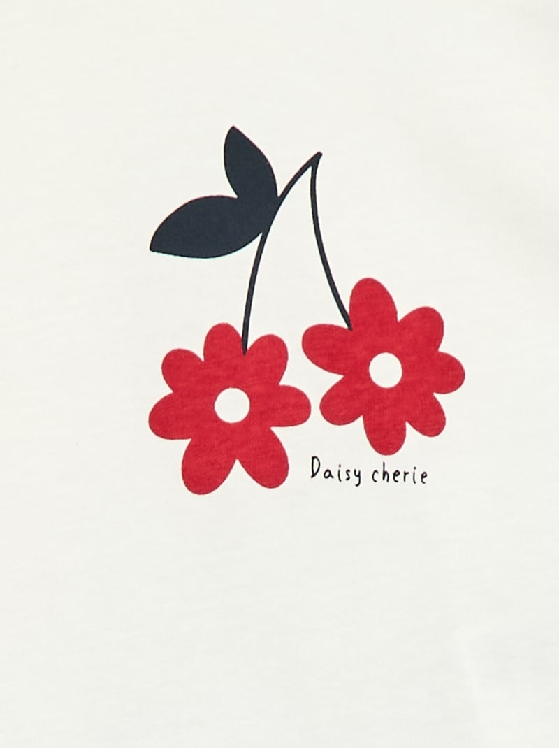 Set T-shirt + short met all-over print Wit - Kiabi