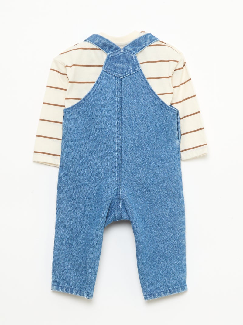 Set T-shirt + tuinbroek - 2-delig Blauw - Kiabi