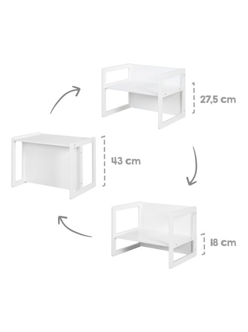 Set tafel, ombouwbaar tot bankje + 1 meegroeistoel 'Roba' - Kiabi Set tafel, ombouwbaar tot bankje + 1 meegroeistoel 'Roba' - Kiabi