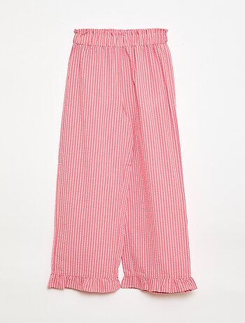 Set top + broek met katoenen details