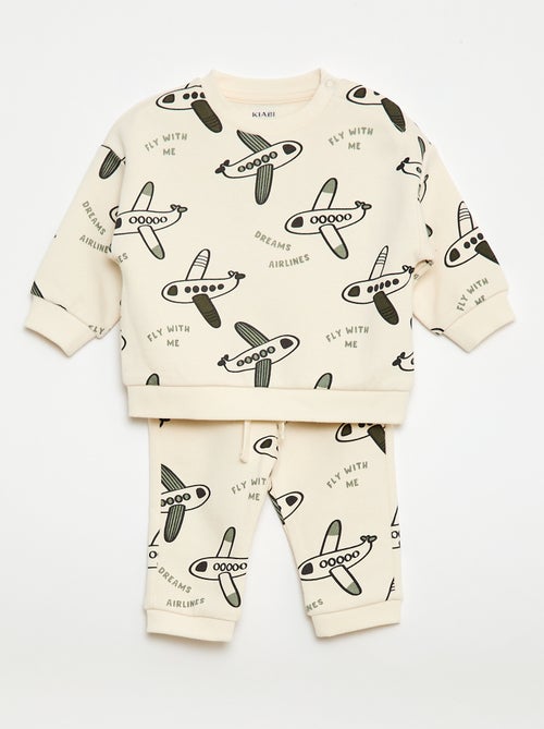 Set trui + sporttraining met fantasieprint - 2-delig - Kiabi