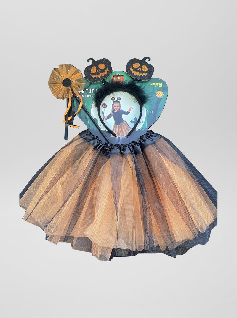 Set tutu + Serre-tête + Baguette - 3 pièces Orange - Kiabi