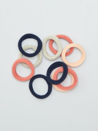 Set van 10 elastische scrunchies