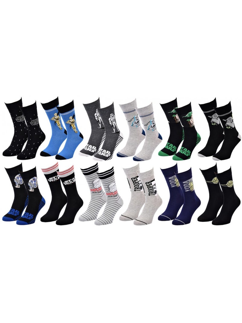 Set van 12 paar heren sokken STW cadeaupakket Multicolor - Kiabi