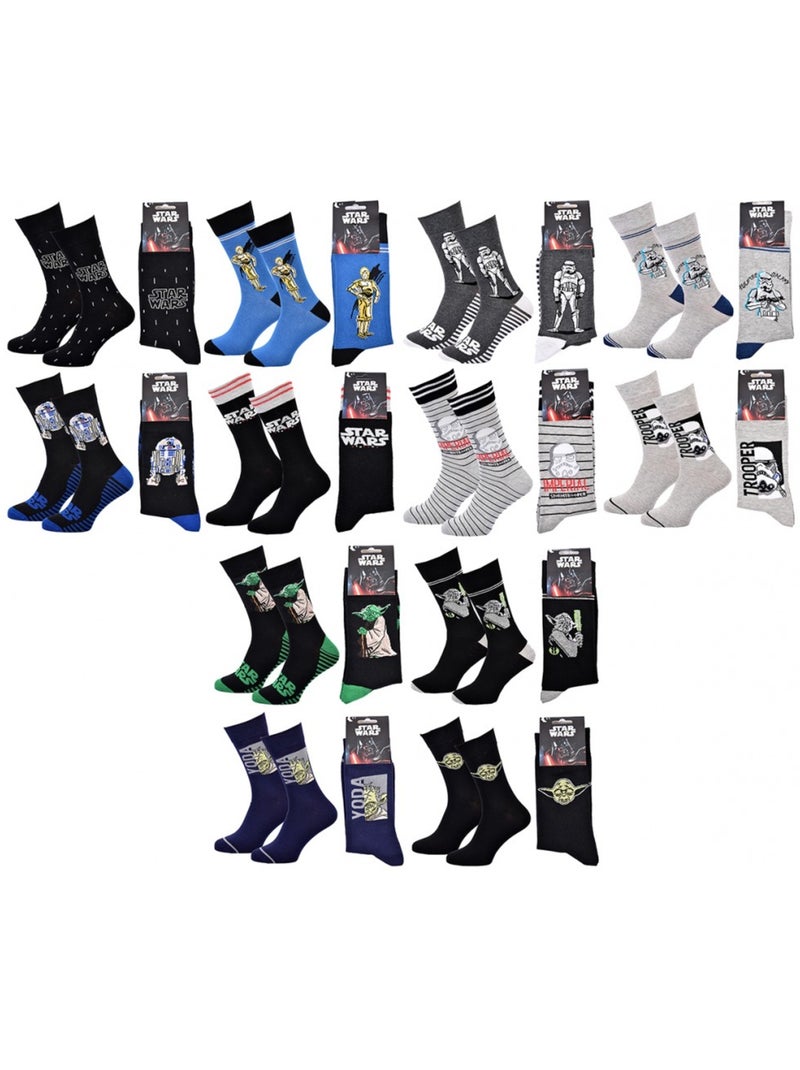 Set van 12 paar heren sokken STW cadeaupakket Multicolor - Kiabi
