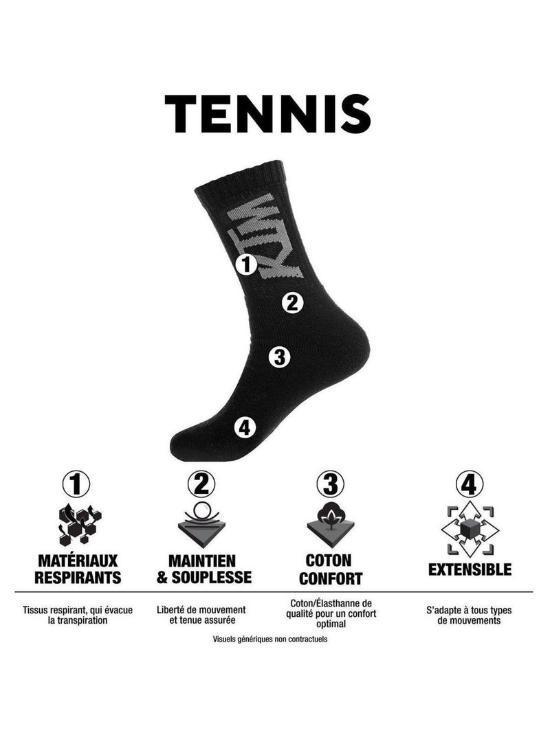 Set van 12 paar herentennisschoenen Zwart - Kiabi