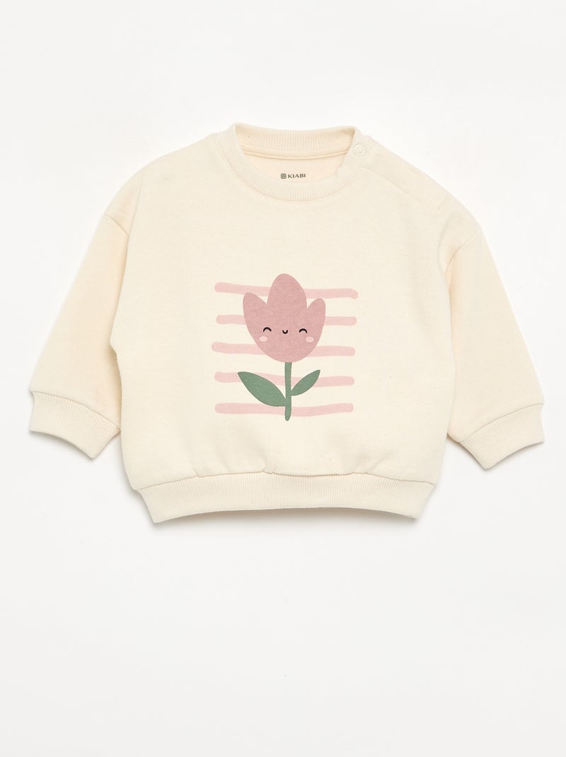 Set van 2 2-delige sets - sweatshirt + broek Wit - Kiabi