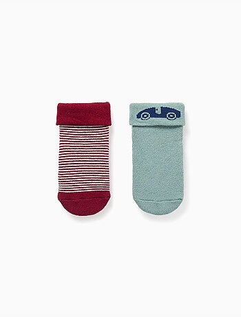 Set van 2 antislip badstof sokken