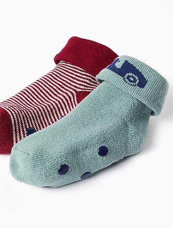 Set van 2 antislip badstof sokken
