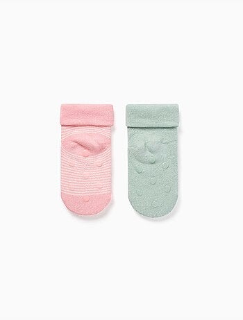 Set van 2 antislip badstof sokken