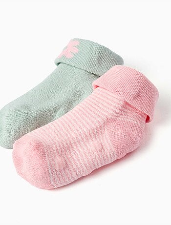 Set van 2 antislip badstof sokken