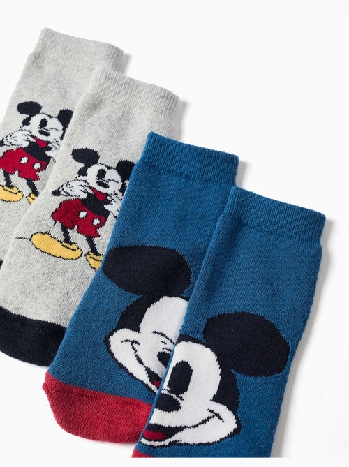 Set van 2 antislip badstof sokken met Mickey - Kiabi