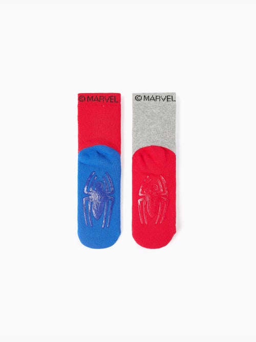 Set van 2 antislip badstof sokken met spider-man - Kiabi