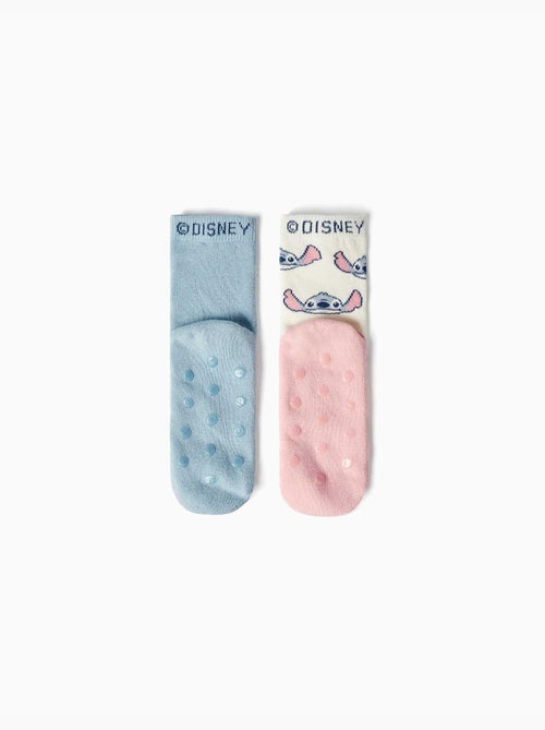 Set van 2 antislip badstof sokken met Stitch - Kiabi