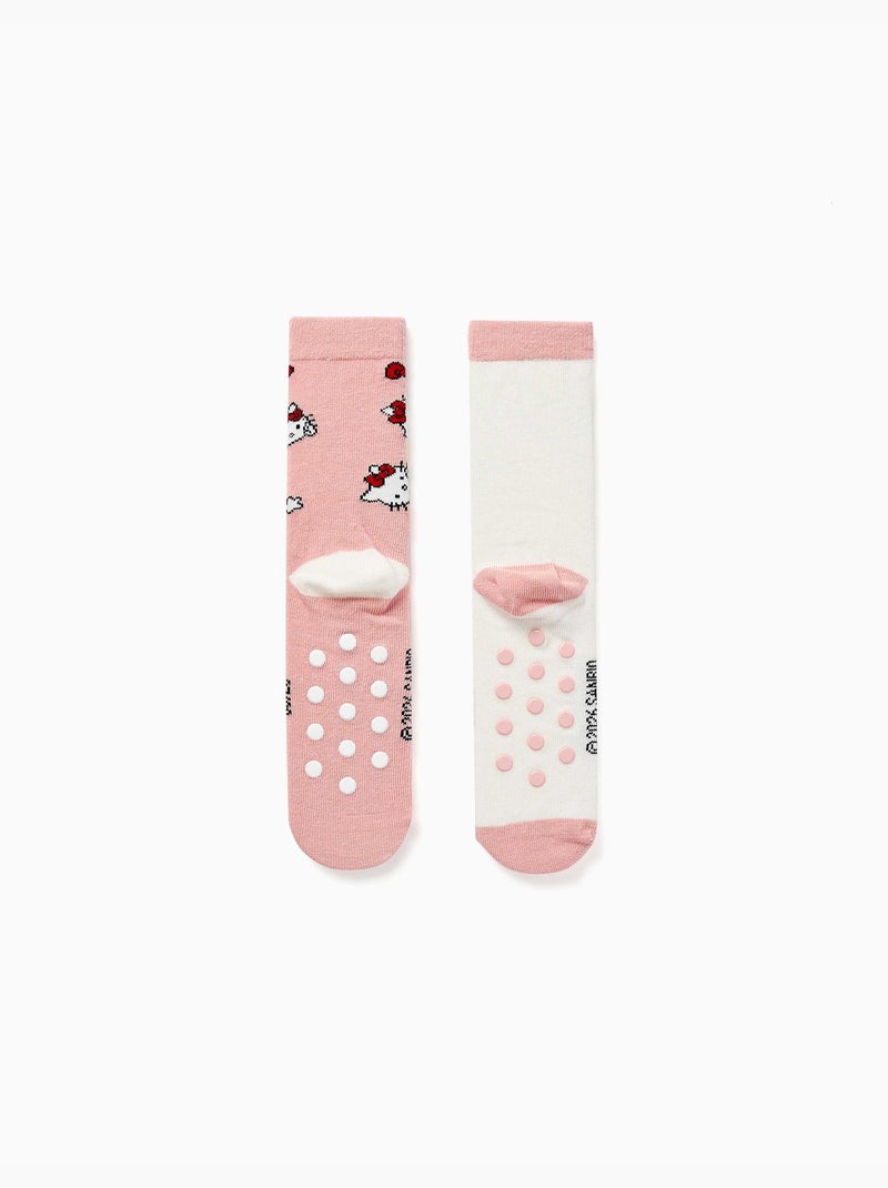 Set van 2 antislip sokken Hello Kitty Multicolor - Kiabi