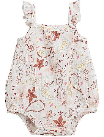 Set van 2 arizona katoenen gaas babyrompertjes