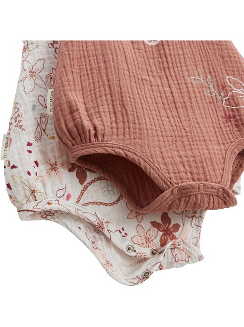Set van 2 Arizona katoenen gaas babyrompertjes - Kiabi