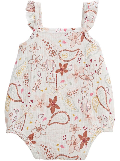 Set van 2 Arizona katoenen gaas babyrompertjes - Kiabi