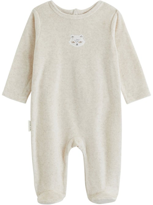 Set van 2 baby pyjama's van velours - Kiabi
