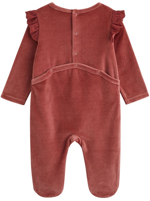 Set van 2 baby pyjama's van velours léa - Kiabi