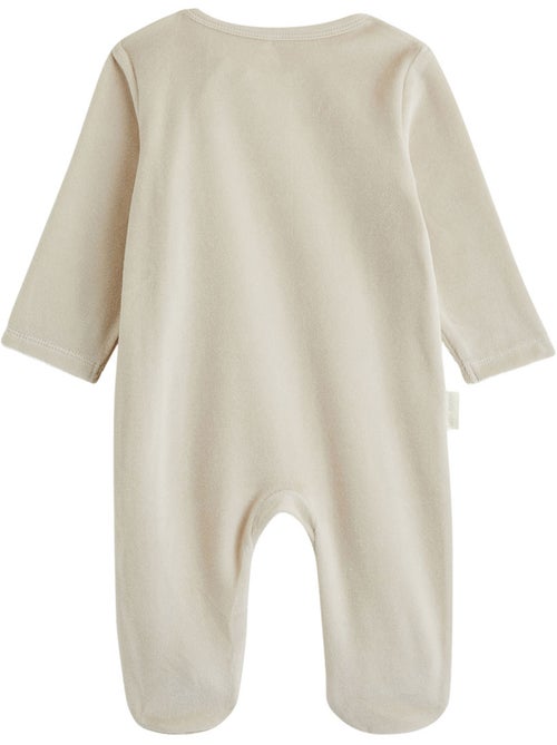 Set van 2 baby pyjama's van velours met ritssluiting - Kiabi