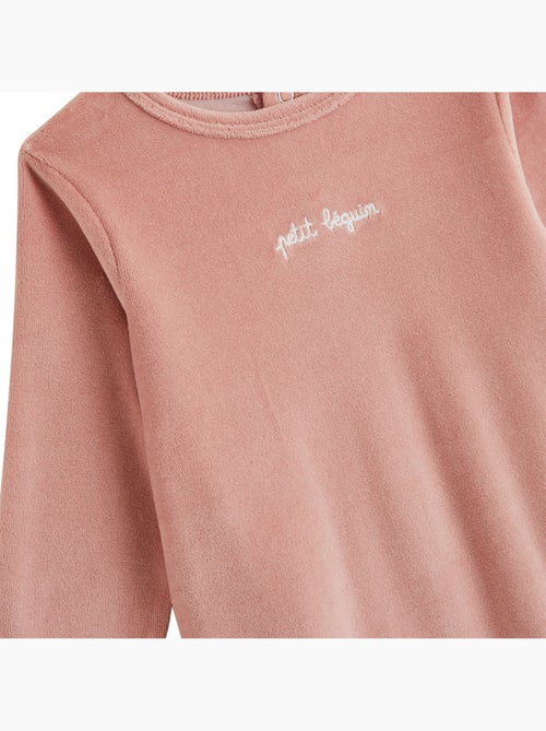 Set van 2 baby pyjama's van velours - Kiabi