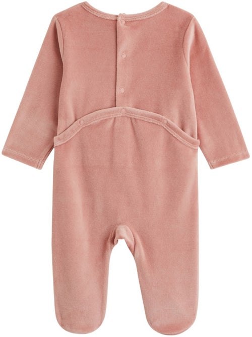Set van 2 baby pyjama's van velours - Kiabi