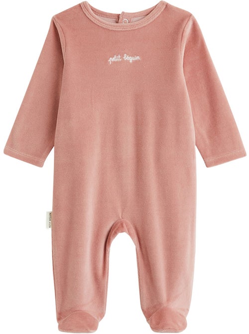 Set van 2 baby pyjama's van velours - Kiabi