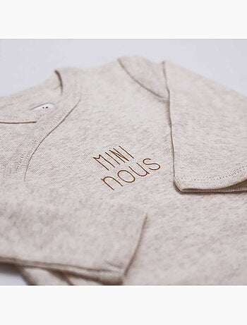 Set van 2 baby rompertjes met lange mouwen - mini nous