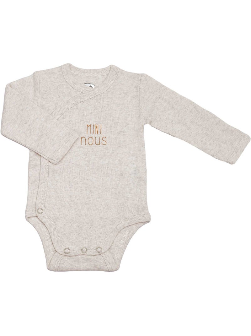 Set van 2 baby rompertjes met lange mouwen - mini nous Ecru - Kiabi