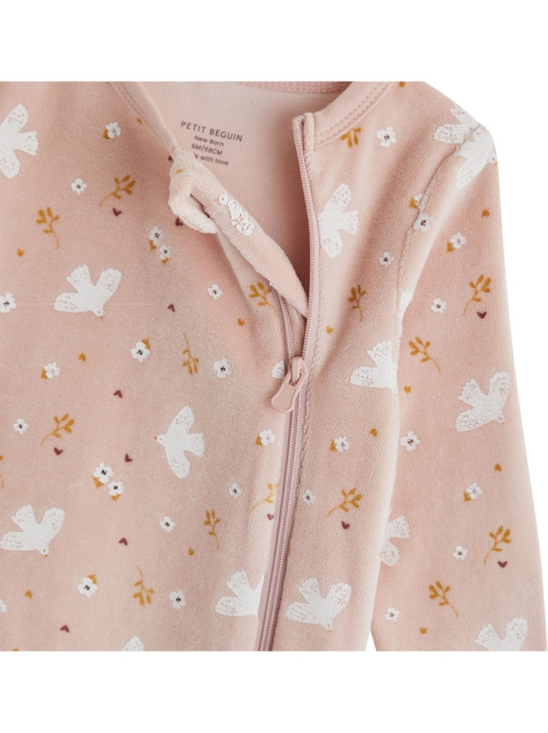 Set van 2 babypyjama's met ritssluiting miette Roze - Kiabi