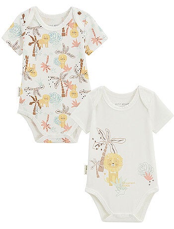 Set van 2 babyrompertjes met korte mouwen auguste