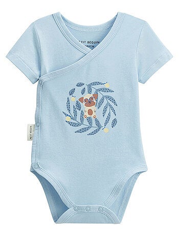 Set van 2 babyrompertjes met korte mouwen en overslagopening, zeste d'amour