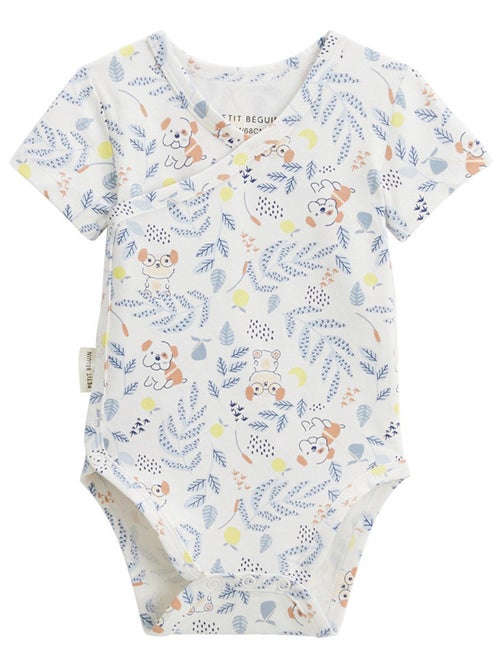 Set van 2 babyrompertjes met korte mouwen en overslagopening, Zeste d'amour - Kiabi