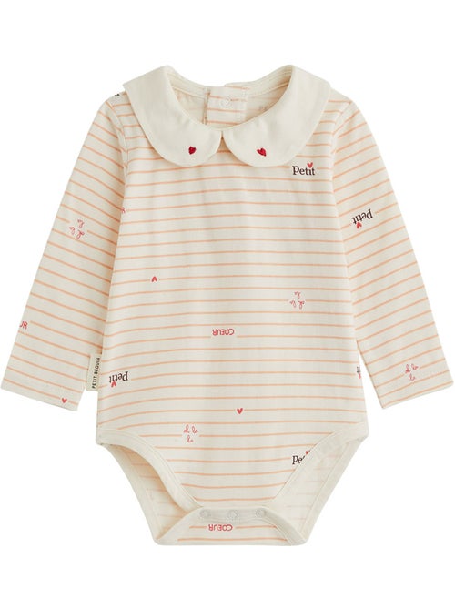 Set van 2 babyrompertjes met lange mouwen Aimée - Kiabi Set van 2 babyrompertjes met lange mouwen Aimée - Kiabi