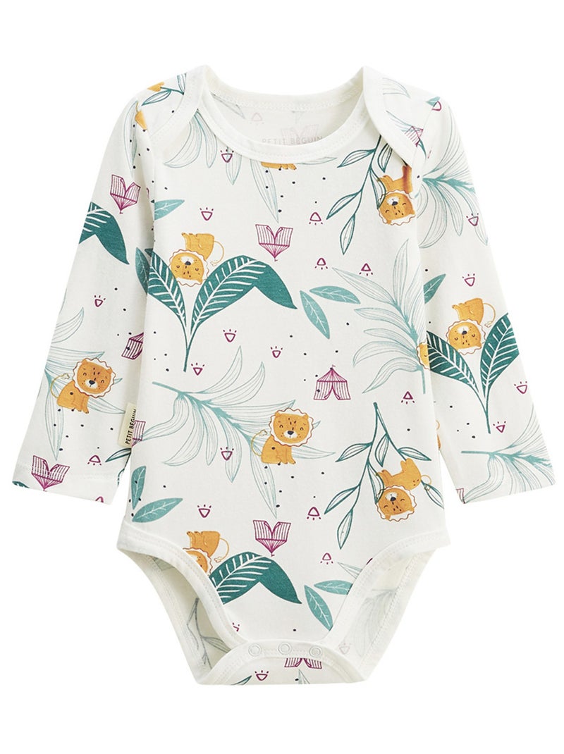 Set van 2 babyrompertjes met lange mouwen charly Camel - Kiabi