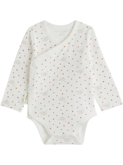 Set van 2 babyrompertjes met lange mouwen en een opening aan de voorkant die je kunt overslaan. - Kiabi Set van 2 babyrompertjes met lange mouwen en een opening aan de voorkant die je kunt overslaan. - Kiabi