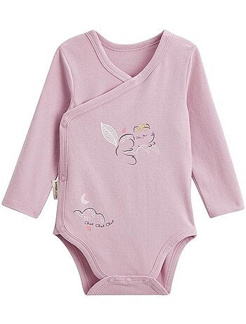Set van 2 babyrompertjes met lange mouwen en een overslagopening van miss chatchatchat
