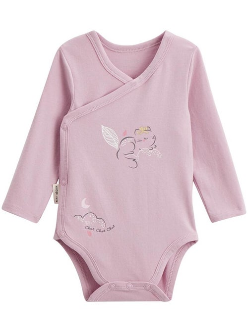 Set van 2 babyrompertjes met lange mouwen en een overslagopening van Miss Chatchatchat - Kiabi
